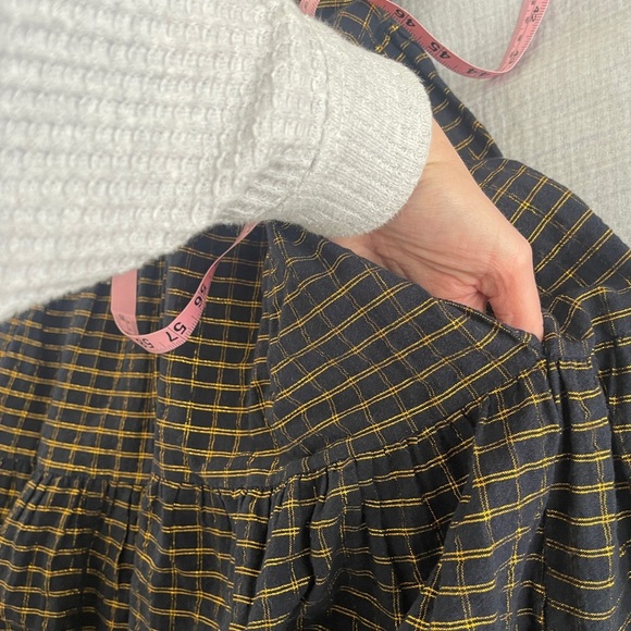 NWOT ULLA JOHNSON Midnight Navy Gold Dion Babydoll Dress 2 RARE - Picture 10 of 15